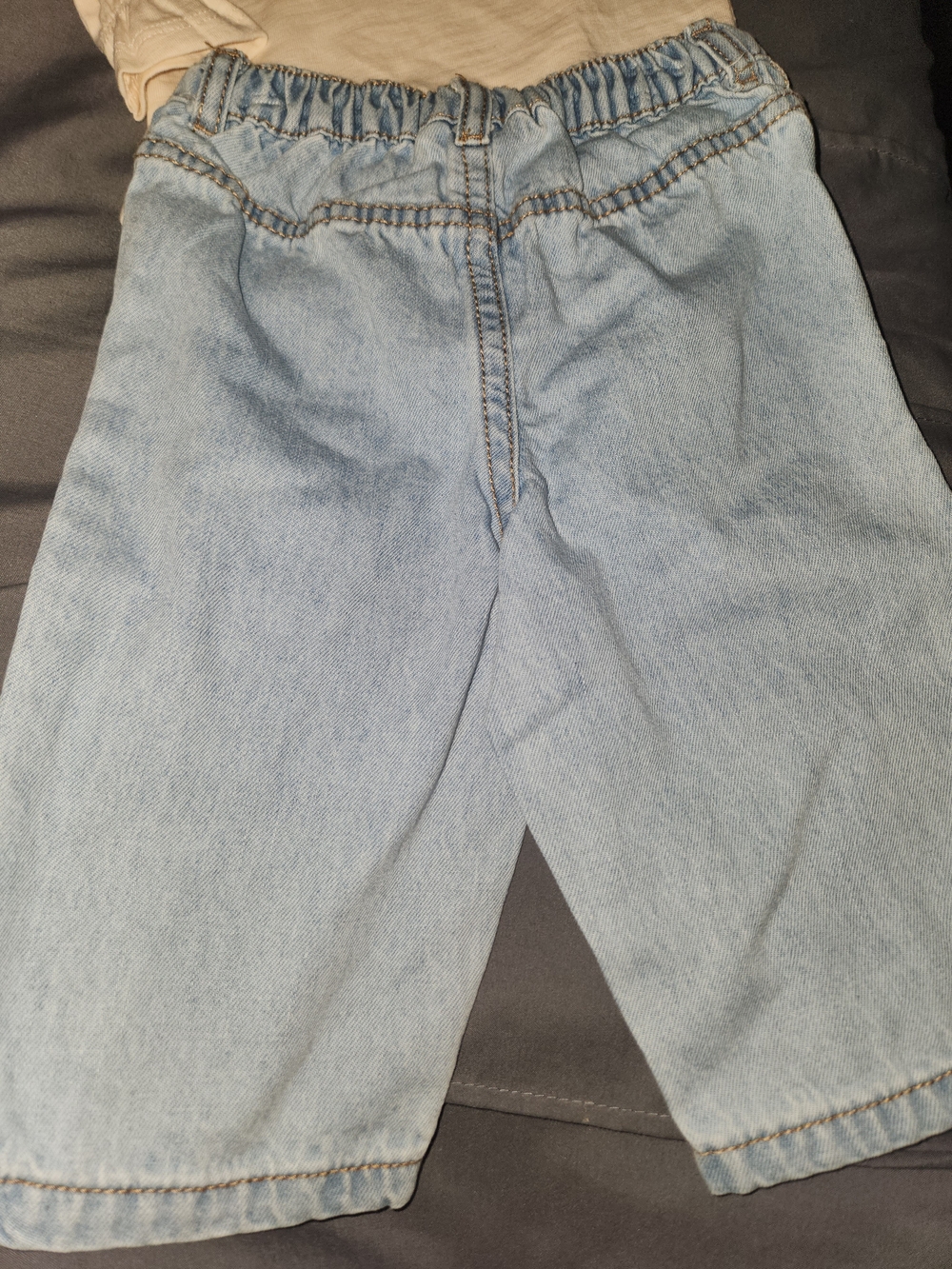 Calvin Klein Cream Baby Bodysuit with Gray Teether Ring - Picture 4 of 8